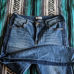 Kensie skinny tuxedo stripe jeans